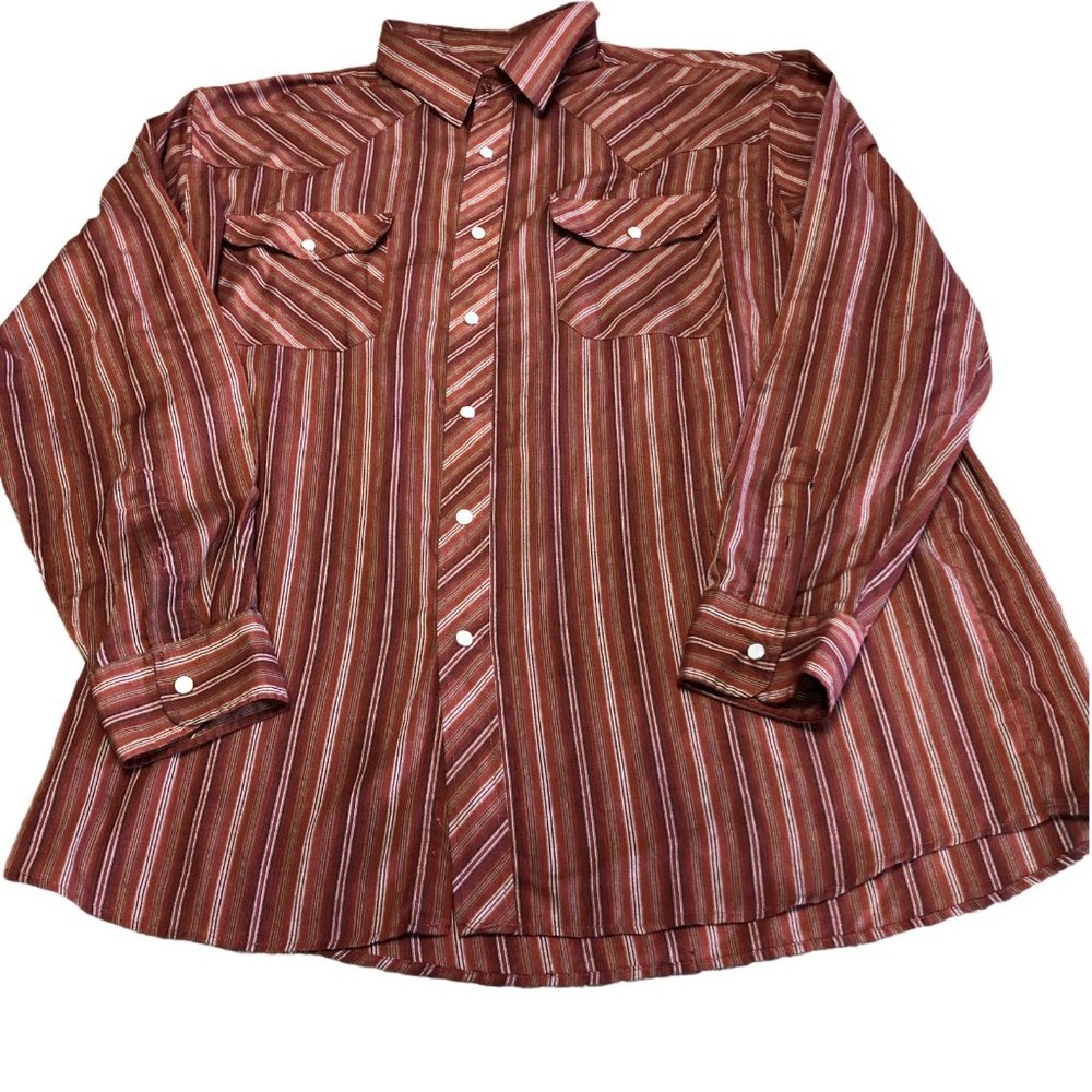 Haband Pearl Snap Shirt Men's XL‎ Long Sleeve